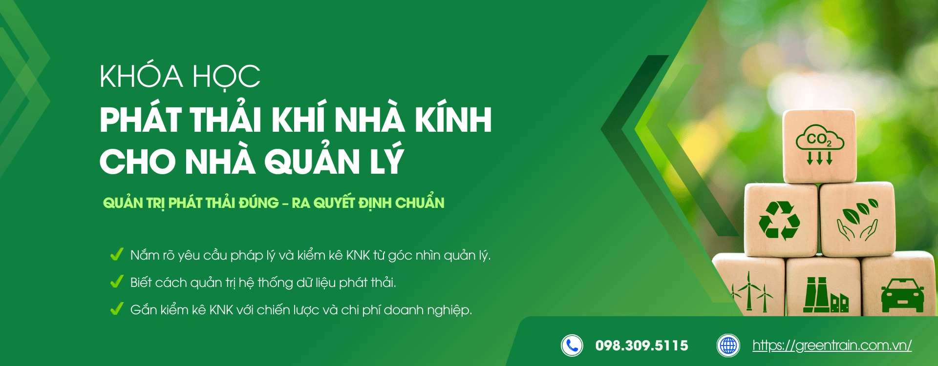 Khóa học phát thải khí nhà kính cho nhà quản lýa