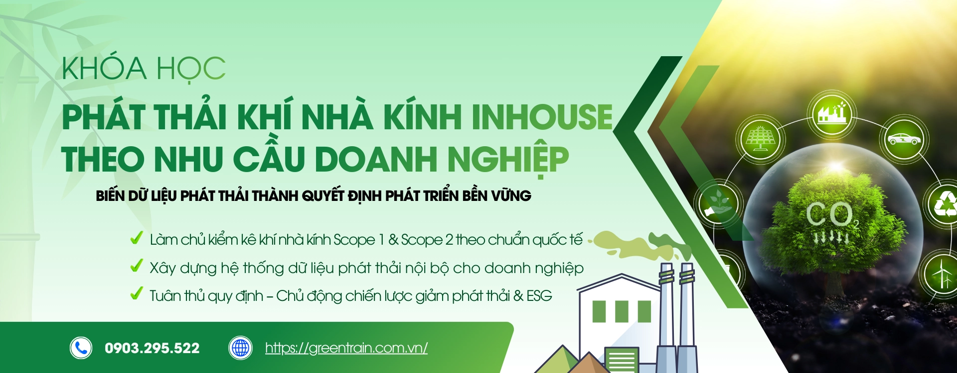 Khóa Học Phát Thải Khí Nhà Kính Inhouse Theo Nhu Cầu Doanh Nghiệp