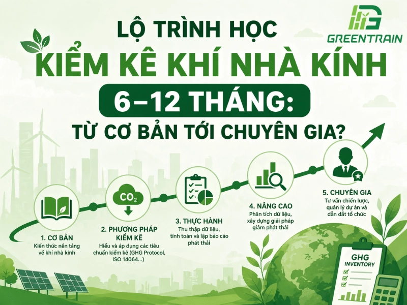 Lộ trình học kiểm kê khí nhà kính 6–12 tháng: Từ cơ bản tới chuyên gia?