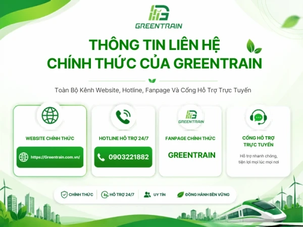thông tin liên hệ chính thức của greentrain