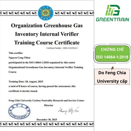 chứng chỉ ISO 14064-1:2018 của nguyễn công thiện