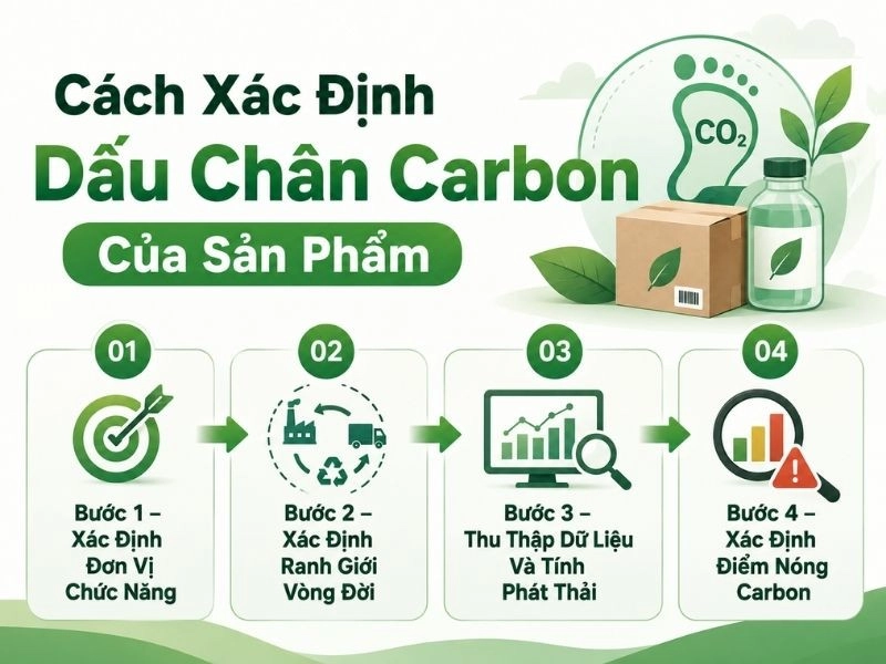 4 Bước Xác Định Dấu Chân Carbon Của Sản Phẩm
