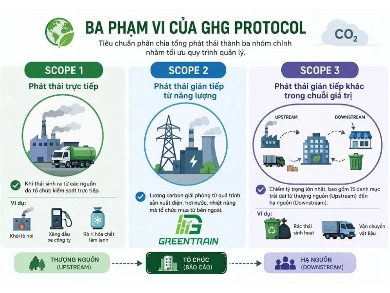 Ba phạm vi của GHG Protocol