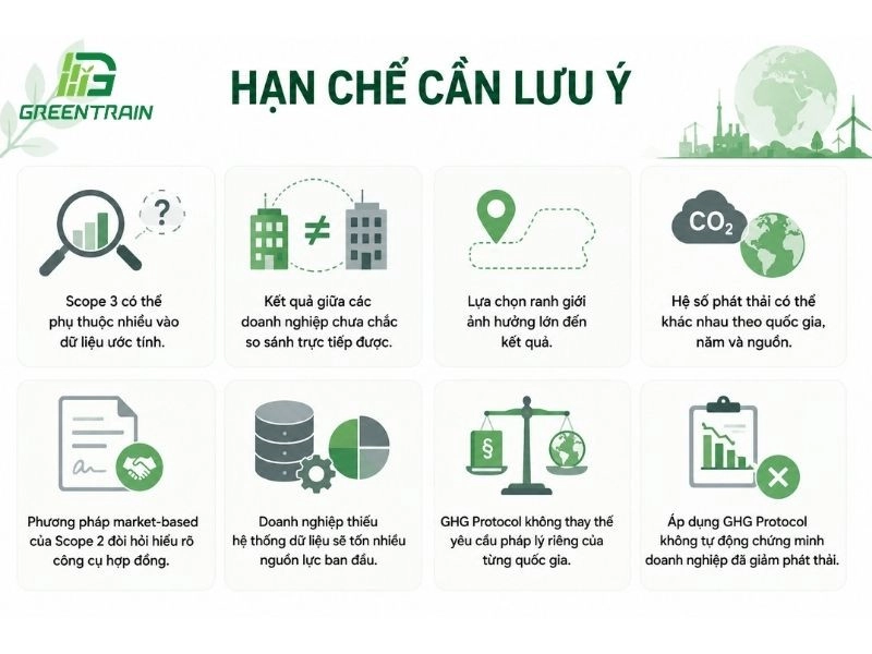 Hạn chế cần lưu ý của GHG Protocol