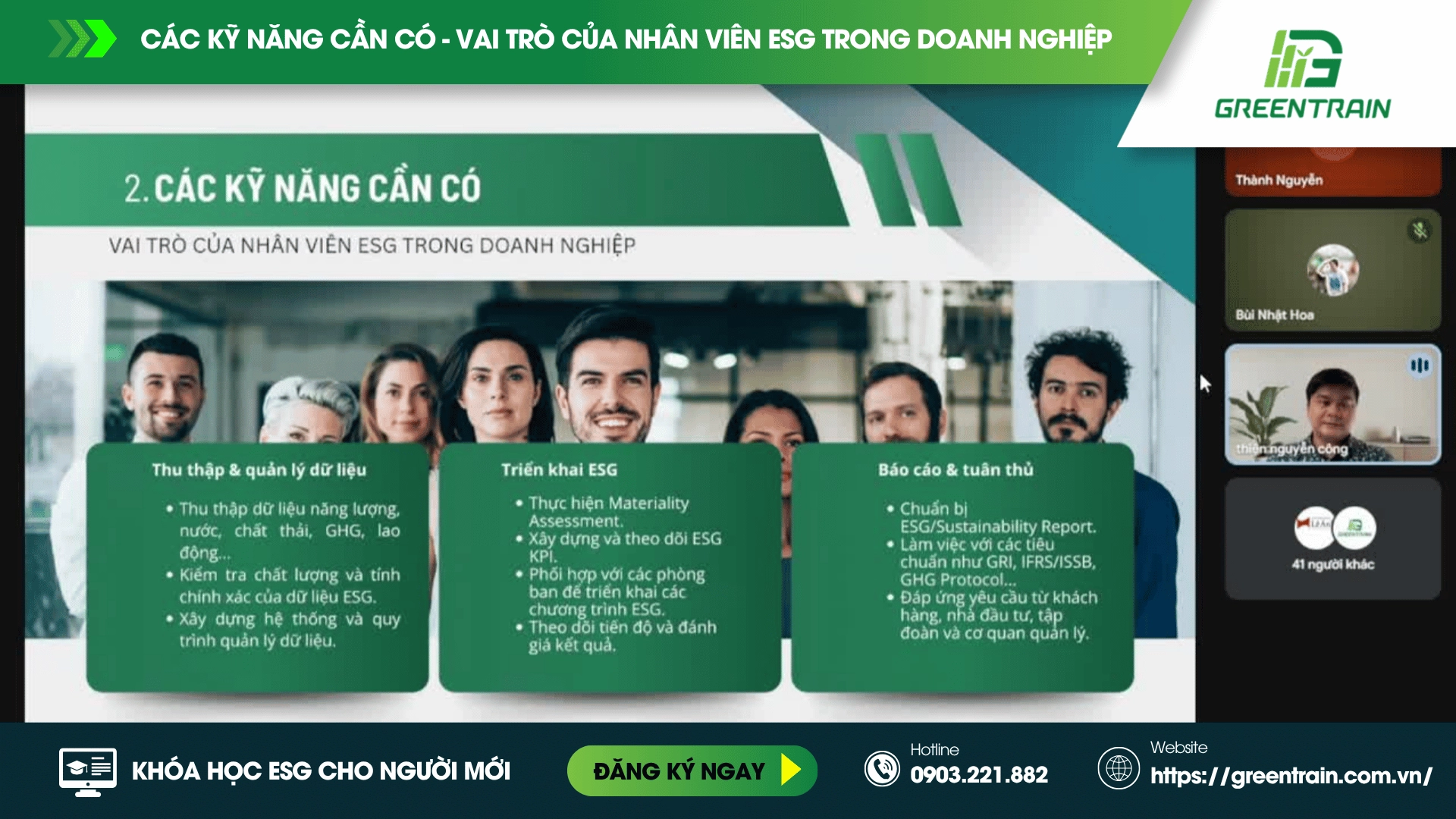 kỹ năng cần có của nhân viên ESG