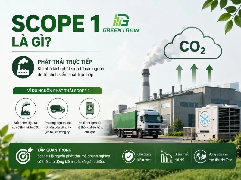 Scope 1 là phân loại của  GHG Protocol 