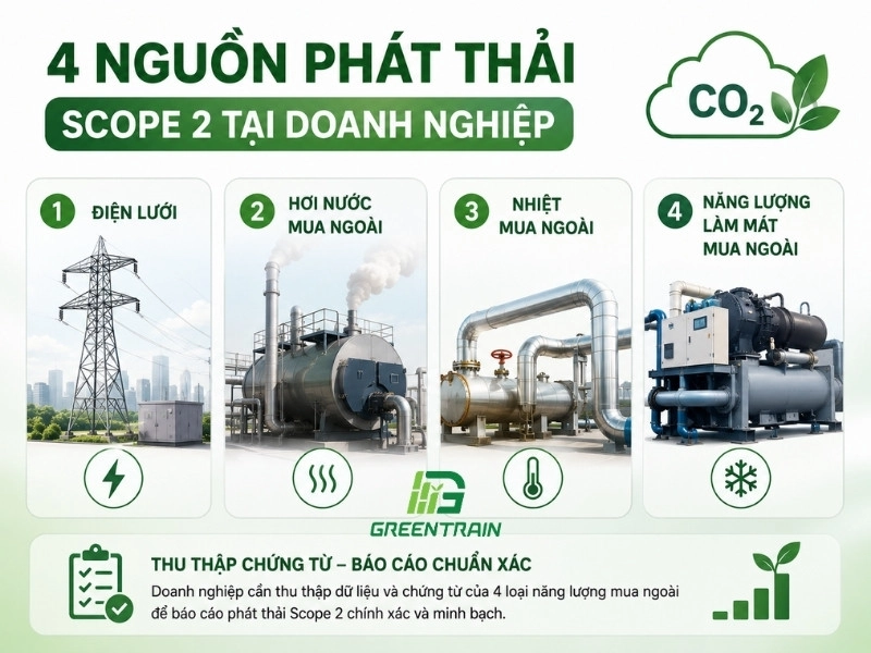 4 Nguồn phát thải Scope 2 tại doanh nghiệp
