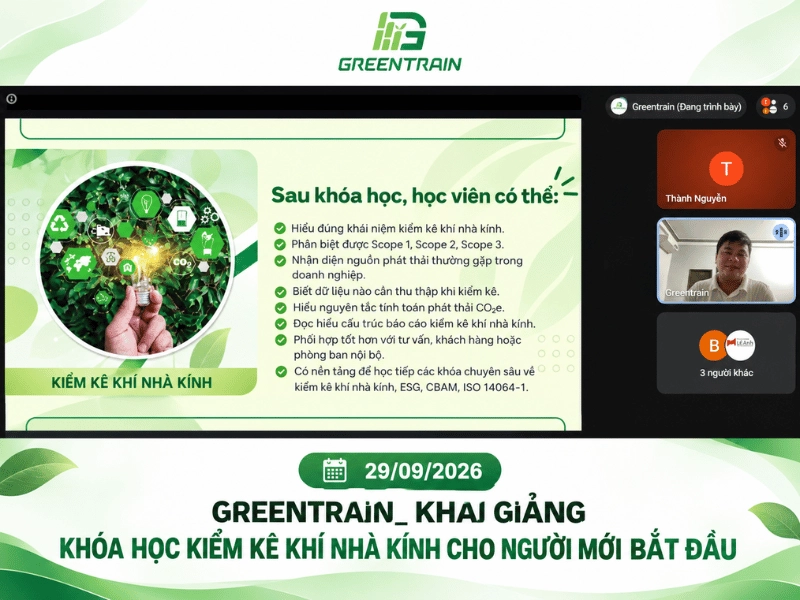 Greentrain Khai Giảng Khóa Học Kiểm Kê Khí Nhà Kính